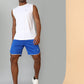 Polyester Sleeveless Slim Fit Round Neck Gym T-Shirt
