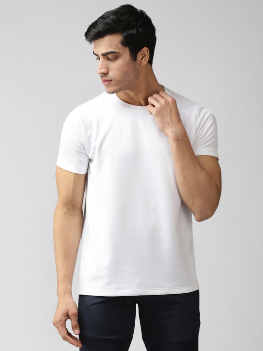 Slim Fit Half Sleeve Round Neck T-Shirt