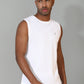 Polyester Sleeveless Slim Fit Round Neck Gym T-Shirt