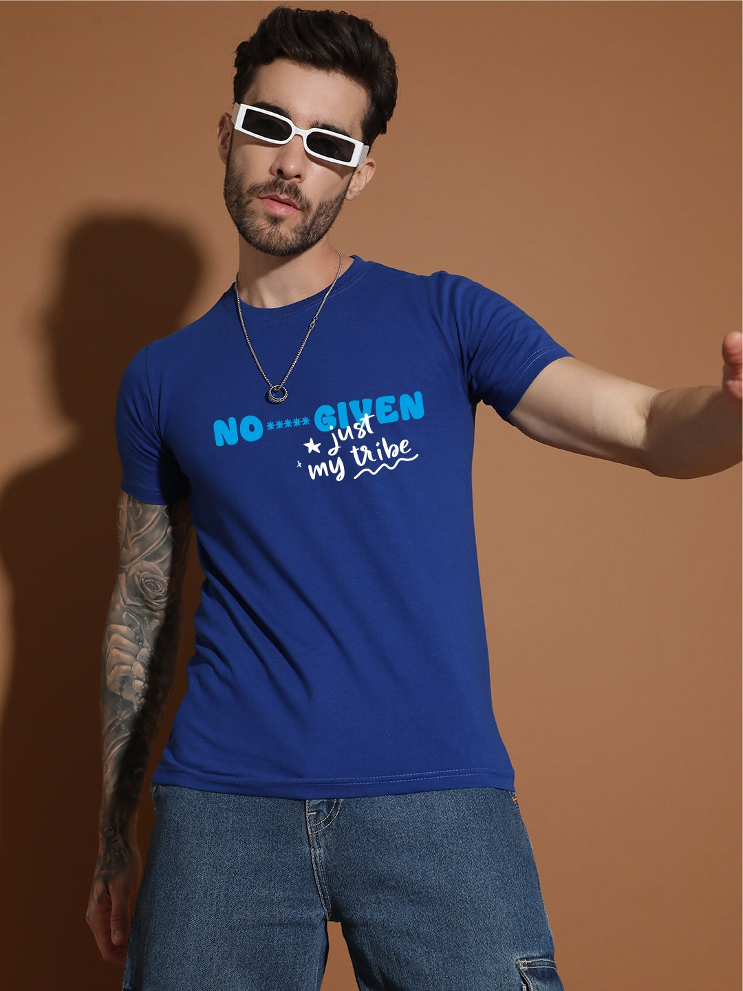 Breezer Tribe Cotton Single Jersey Printed Men’s Casual T-Shirt | Round Neck, Half Sleeves