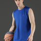 Polyester Sleeveless Slim Fit Round Neck Gym T-Shirt