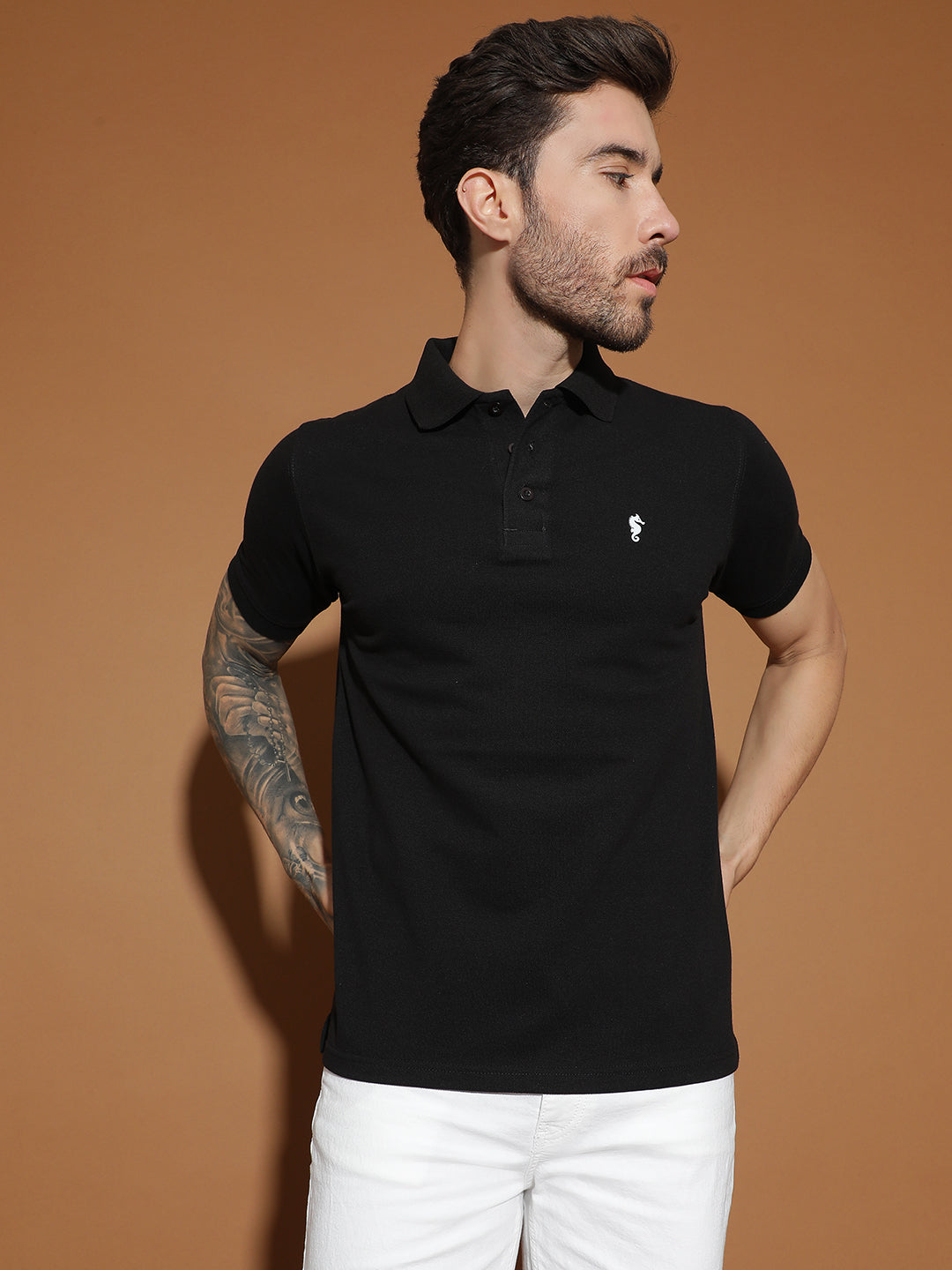 Polo Neck Half Sleeve Casual T-Shirt
