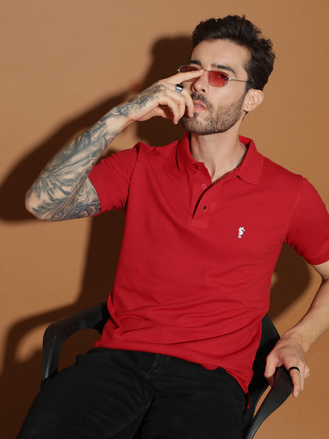 Polo Neck Half Sleeve Casual T-Shirt