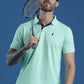 Dryfit Textured Structured Polo Neck Half Sleeve Casual T-Shirt