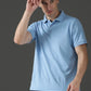 Dryfit Micro Polyester Textured Polo Neck Slim Fit Half Sleeve T-Shirt