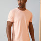Polyester Jacquard Textured Round Neck Slim Fit Half Sleeve T-Shirt