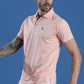 Dryfit Textured Structured Polo Neck Half Sleeve Casual T-Shirt