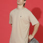 Single Jersey Oversized Round Neck Drop Shoulder Half Sleeve T-Shirt