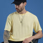 Single Jersey Oversized Round Neck Drop Shoulder Half Sleeve T-Shirt