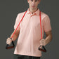 Dryfit Polyester Jacquard Textured Polo Neck Half Sleeve T-Shirt