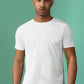 Polyester Jacquard Textured Round Neck Slim Fit Half Sleeve T-Shirt