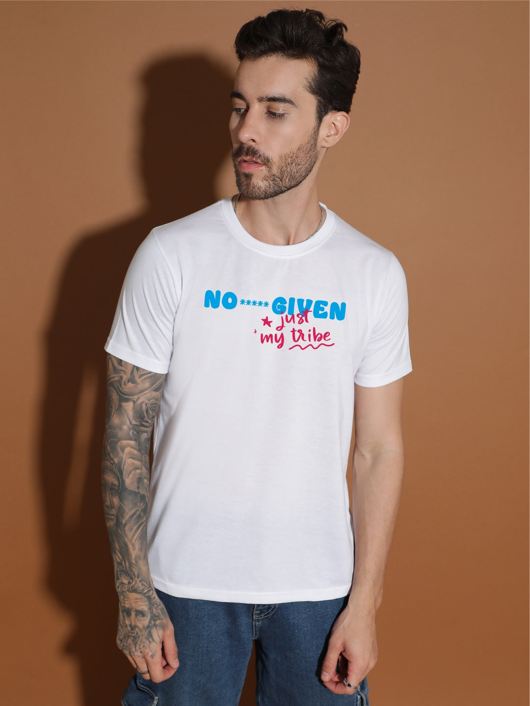 Breezer Tribe Cotton Single Jersey Printed Men’s Casual T-Shirt | Round Neck, Half Sleeves