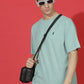 Single Jersey Oversized Round Neck Drop Shoulder Half Sleeve T-Shirt