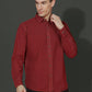 Denim Regular Fit Full Sleeve Cutaway Collar Casual Shirt