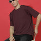 Single Jersey Oversized Round Neck Drop Shoulder Half Sleeve T-Shirt