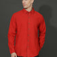 Denim Regular Fit Full Sleeve Cutaway Collar Casual Shirt