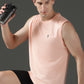 Polyester Sleeveless Slim Fit Round Neck Gym T-Shirt