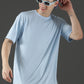 Single Jersey Oversized Round Neck Drop Shoulder Half Sleeve T-Shirt