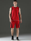 Sleeveless Round Neck Sweat Absorbing Slim Fit Co-Ord Set