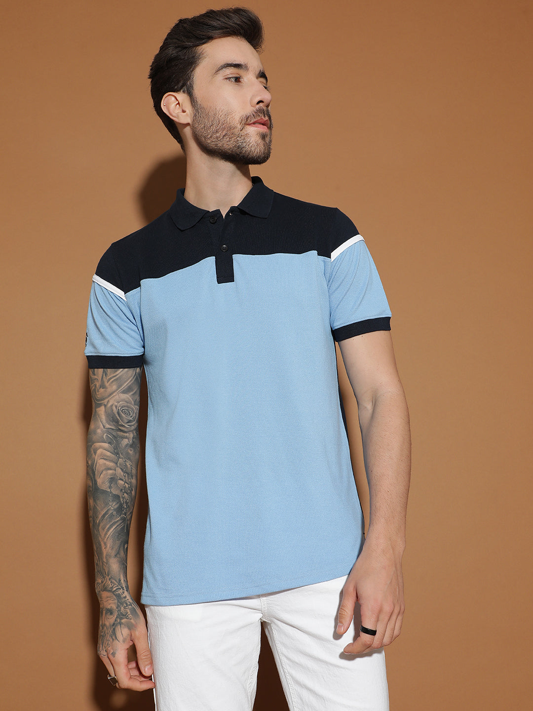Polo Neck Half Sleeve Casual T-Shirt
