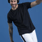 Polyester Lycra Jacquard Textured Round Neck Slim Fit Half Sleeve T-Shirt