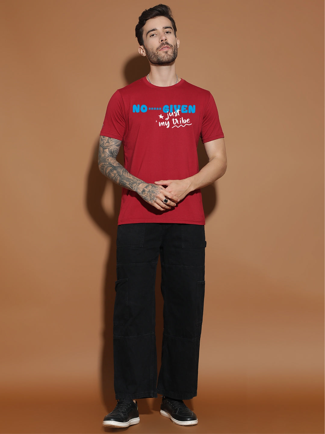 Breezer Tribe Cotton Single Jersey Printed Men’s Casual T-Shirt | Round Neck, Half Sleeves