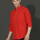 Denim Regular Fit Full Sleeve Cutaway Collar Casual Shirt