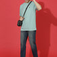 Single Jersey Oversized Round Neck Drop Shoulder Half Sleeve T-Shirt