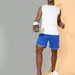 Polyester Sleeveless Slim Fit Round Neck Gym T-Shirt
