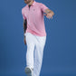 Dryfit Textured Structured Polo Neck Half Sleeve Casual T-Shirt