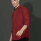 Denim Regular Fit Full Sleeve Cutaway Collar Casual Shirt