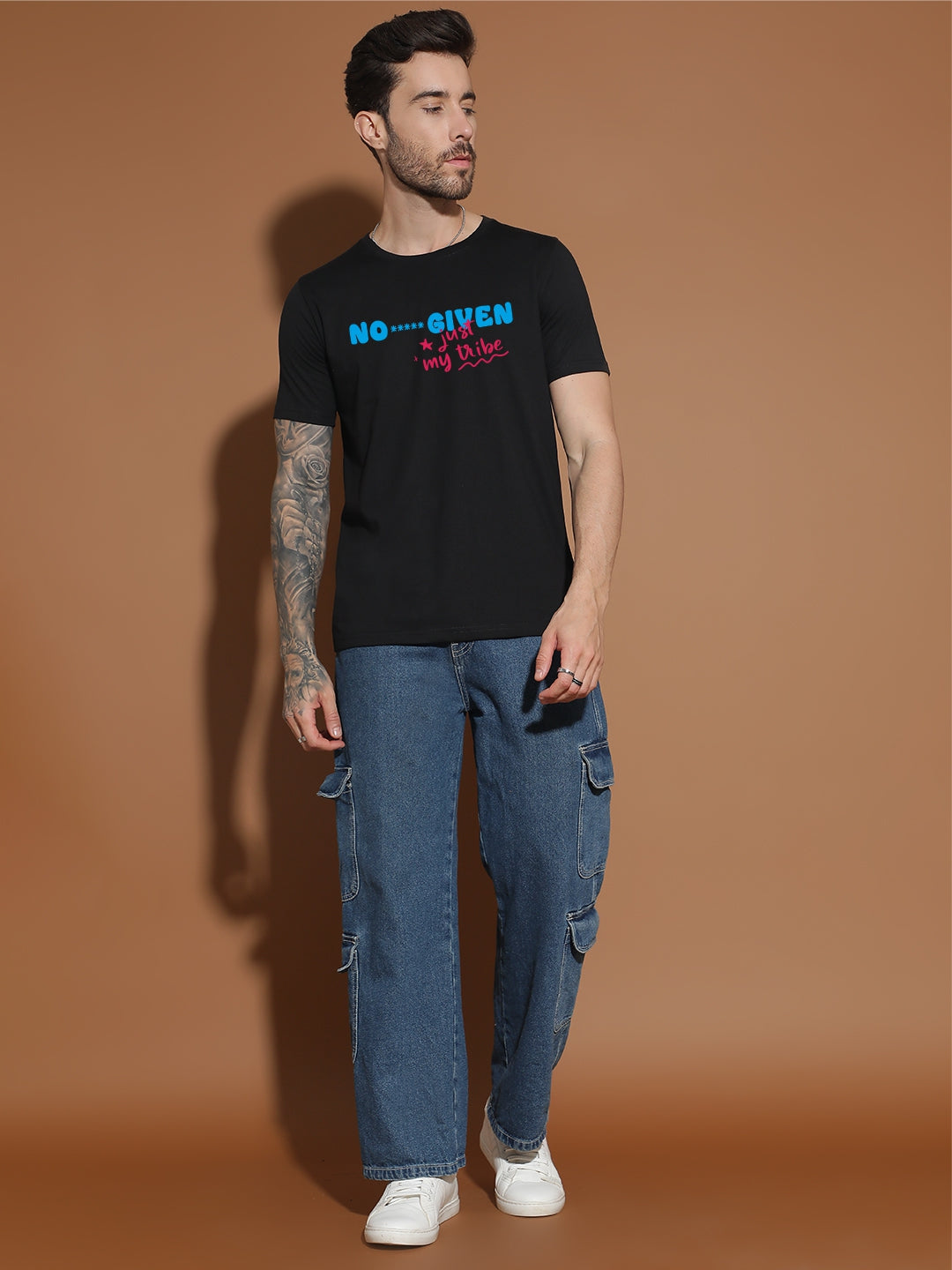 Breezer Tribe Cotton Single Jersey Printed Men’s Casual T-Shirt | Round Neck, Half Sleeves