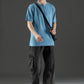 Single Jersey Oversized Round Neck Drop Shoulder Half Sleeve T-Shirt
