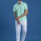Dryfit Textured Structured Polo Neck Half Sleeve Casual T-Shirt