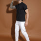 Dryfit Micro Polyester Textured Polo Neck Slim Fit Half Sleeve T-Shirt