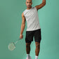 Polyester Sleeveless Slim Fit Round Neck Gym T-Shirt