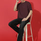 Single Jersey Oversized Round Neck Drop Shoulder Half Sleeve T-Shirt