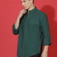 Denim Regular Fit Full Sleeve Cutaway Collar Casual Shirt