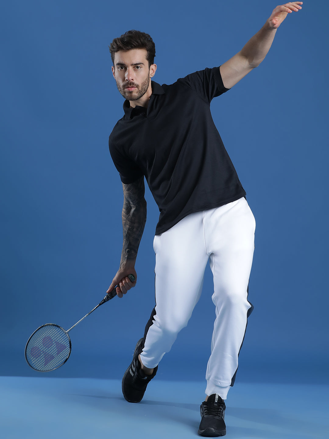 Polyester Lycra Jacquard Textured Polo Neck Half Sleeve T-Shirt