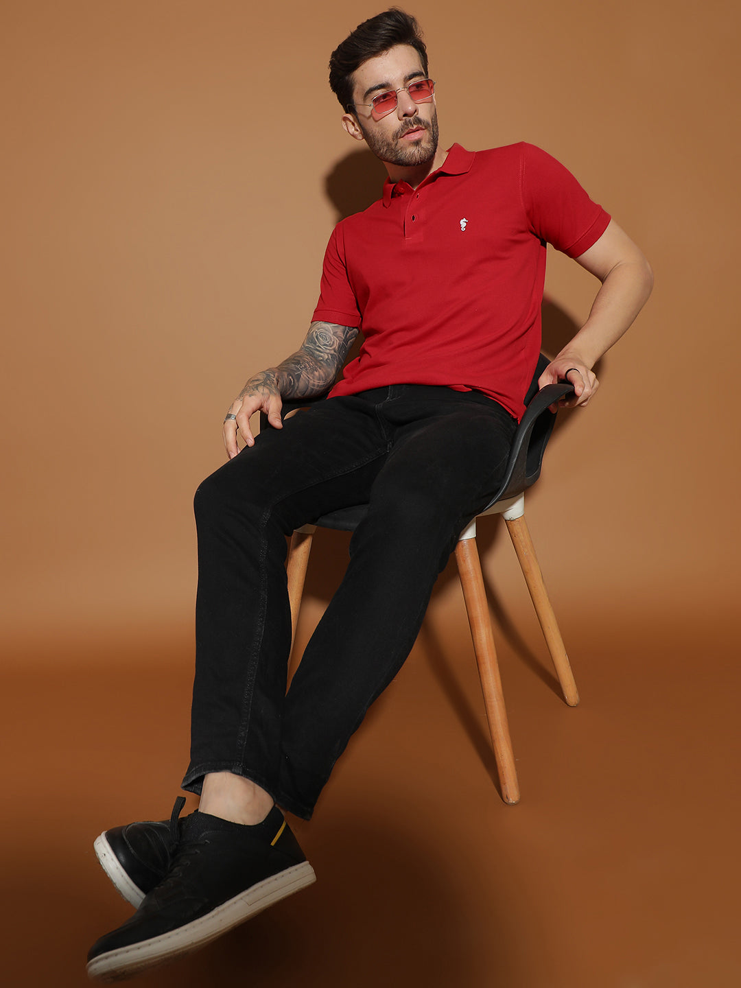 Polo Neck Half Sleeve Casual T-Shirt