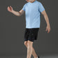 Polyester Jacquard Textured Round Neck Slim Fit Half Sleeve T-Shirt