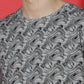 Single Jersey Round Neck Slim Fit Printed Half Sleeve T-Shirt
