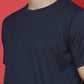 Polyester Jacquard Textured Round Neck Slim Fit Half Sleeve T-Shirt