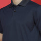 Dryfit Micro Polyester Textured Polo Neck Slim Fit Half Sleeve T-Shirt