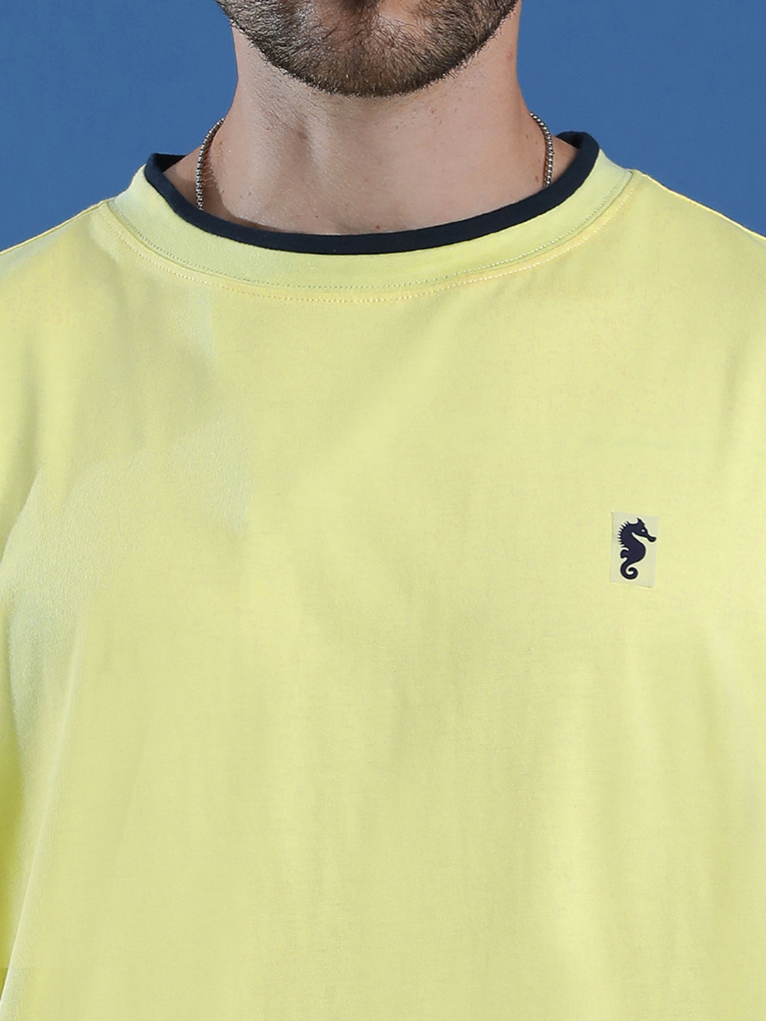 Single Jersey Oversized Round Neck Drop Shoulder Half Sleeve Casual T-Shirt