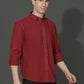 Denim Regular Fit Full Sleeve Cutaway Collar Casual Shirt