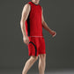 Sleeveless Round Neck Sweat Absorbing Slim Fit Co-Ord Set