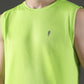 Polyester Sleeveless Slim Fit Round Neck Gym T-Shirt