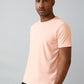 Polyester Jacquard Textured Round Neck Slim Fit Half Sleeve T-Shirt