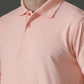 Dryfit Polyester Jacquard Textured Polo Neck Half Sleeve T-Shirt